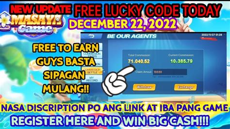 Masaya Game Free Lucky Code Today December Claim At Exactly