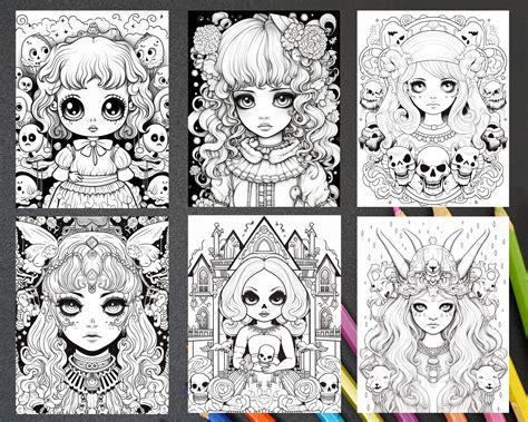 28 Printable Pastel Goth Coloring Pages Hajisandip