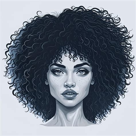 Retrato Hermoso De La Muchacha Con La Ilustraci N Del Vector Del Pelo