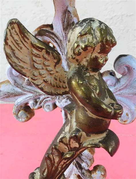 Vintage Brass Angel Cherub Architectural Salvage Corbel Wall Hook 10 Inches Etsy