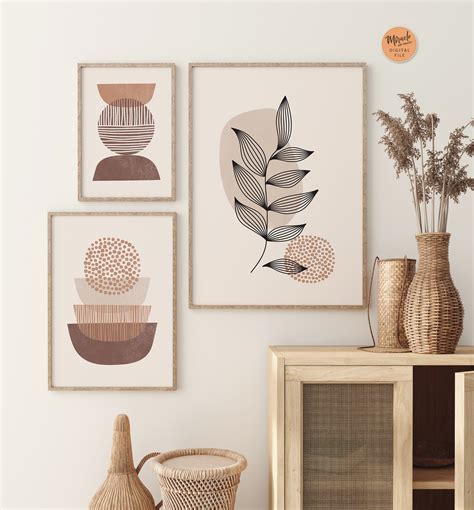 Boho Art Set Of Prints Boho Wall Art Abstract Gallery Wall Etsy