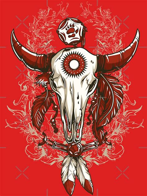 "NATIVE AMERICAN BUFFALO SKULL" Unisex T-Shirt by CliffordHayes | Redbubble