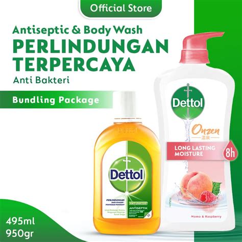 Jual Paket Sehat Dettol Onzen Sabun Mandi Cair Peach Gr Pump