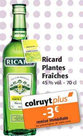 Promo Ricard Plantes Fraîches chez Colruyt iCatalogue fr