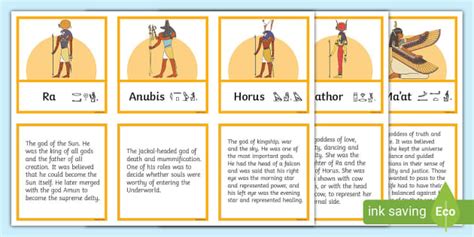 Egyptian Gods Matching Cards Teacher Made Twinkl Worksheets Library