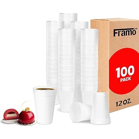 Amazon Tezzorio Count Oz White Foam Cups Styrofoam