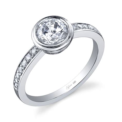 SYLVIE – ROUND BEZEL SET ENGAGEMENT RING - Beard's Diamonds