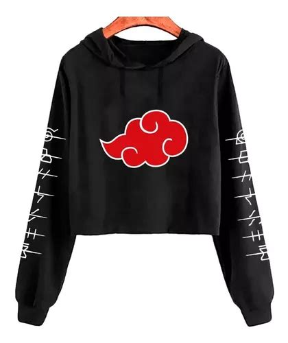 Cropped Moletom Feminino Blusa Manga Akatsuki Naruto MercadoLivre