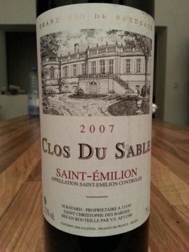 St Christophe Des Bardes Clos Du Sable Saint Milion Vivino Us