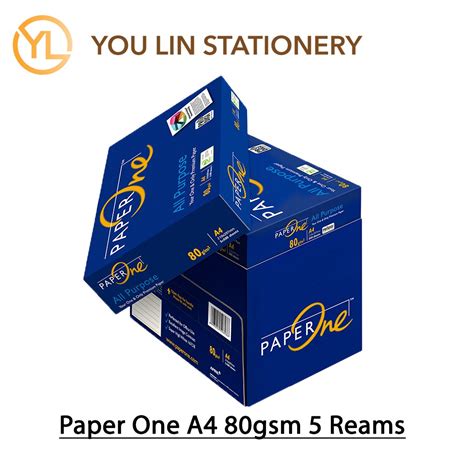 Paper One 80gsm 500 Sheets A4 Paper Box 5 Reams Shopee Malaysia