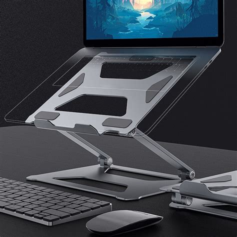 Adjustable Aluminum Ergonomic Laptop Tray Double L Grandado