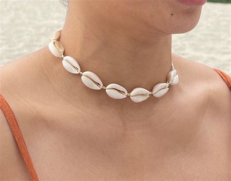 Summer Beach Cowrie Choker Necklace Perfect For Beach Day Summer