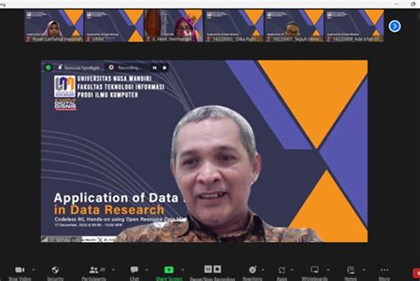 Prodi Magister Ilmu Komputer Unm Sukses Gelar Webinar Codeless Data