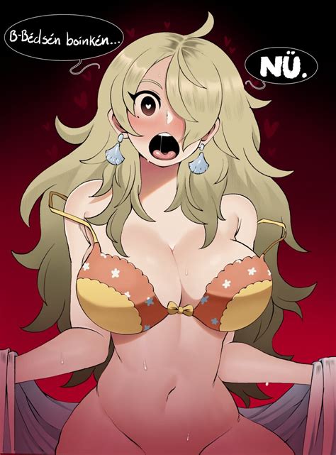 Kinjero Stella Murgoten Absurdres Highres Girl Blonde Hair Bra Heart Heart Shaped