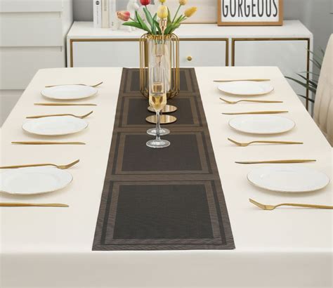 Buy Black Textured Square Center Table Runner Online In India At Best