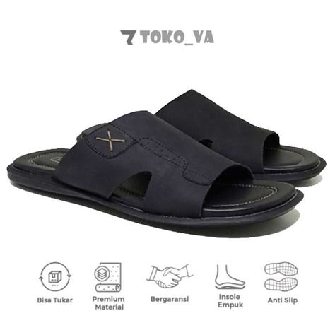 Promo Wolfs Sandal Casual Selop Kulit Pria Ukuran Jumbo Besar Nomor