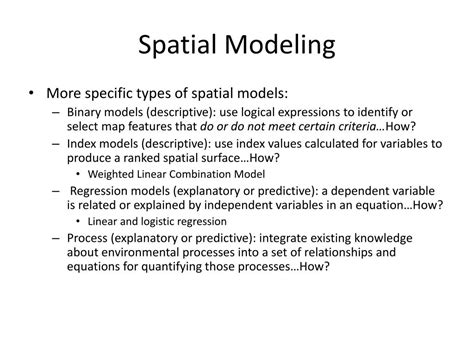 PPT - SPATIAL MODELING PowerPoint Presentation, free download - ID:3162682