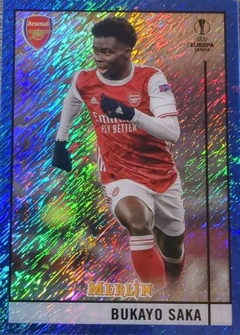 Bukayo Saka Topps Merlin Chrome Uefa Champions League Blue