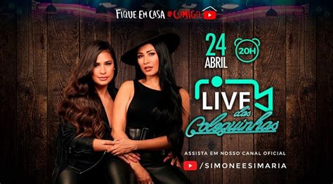 Ao Vivo Assista Agora A Live Show Das Coleguinhas Simone E Simaria Jorge E Mateus Show Live