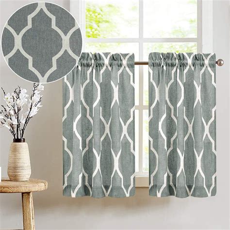 Amazon Jinchan Kitchen Curtains Linen Textured Curtain Moroccan