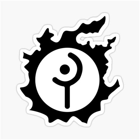 Ffxiv White Mage Icon Black Sticker For Sale By Jordanballew