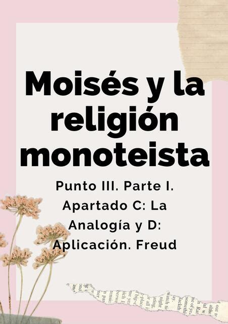 Mois S Y La Religi N Monote Sta Punto Iii Parte I Apartado C Y D