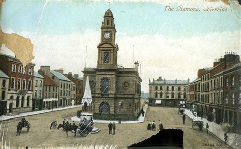 Postcard Of The Diamond Coleraine Features Coleraine Town Hall Ni