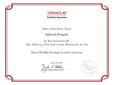 I Am Now Oracle Pl Sql Developer Certified Associate