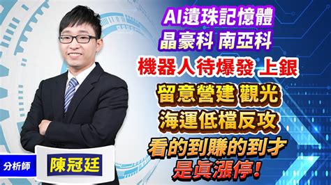 2024 05 24 台股鈔能力盤後解析AI遺珠記憶體 晶豪科 南亞科機器人待爆發 上銀留意營建 觀光 海運低檔反攻看的到賺的