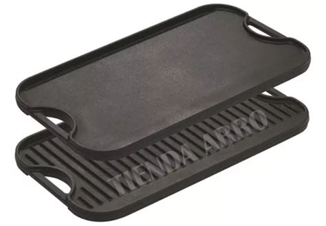 Plancha Bifera Hierro Fundido Reversible Lisa Y Grill En