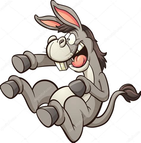 Laughing Cartoon Donkey — Stock Vector © Memoangeles 91099886