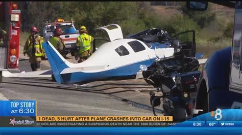 630pm Update Woman Killed After Plane Crashes Into Car On I 15