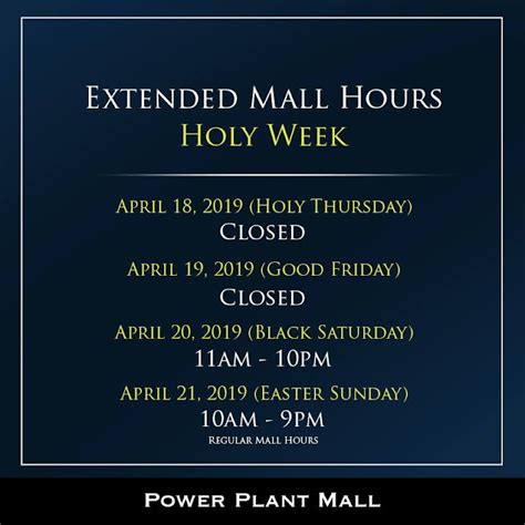 Manila Shopper Holy Week Supermarket Mall Hours Coffee Shops