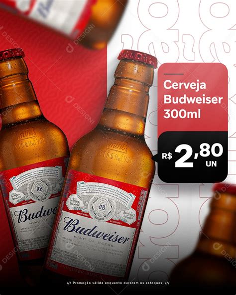 Social Media Distribuidora Budweiser Psd Editável [download] Designi