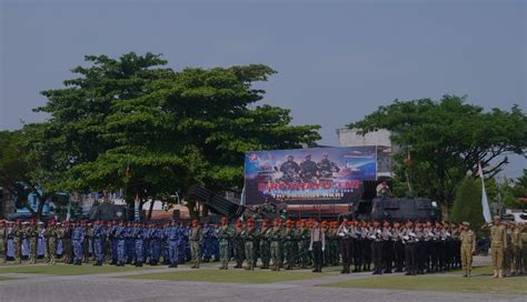 Prajurit Denhanud Kopasgat Melaksanakan Upacara Peringatan Hut Ke