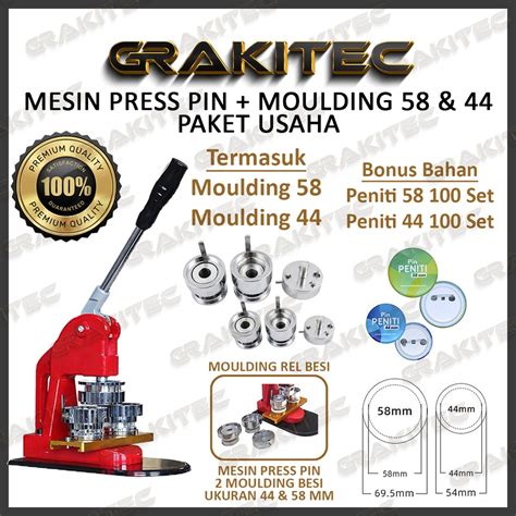 Jual Mesin Press Pin Talent Termasuk Moulding Import Murah Awet