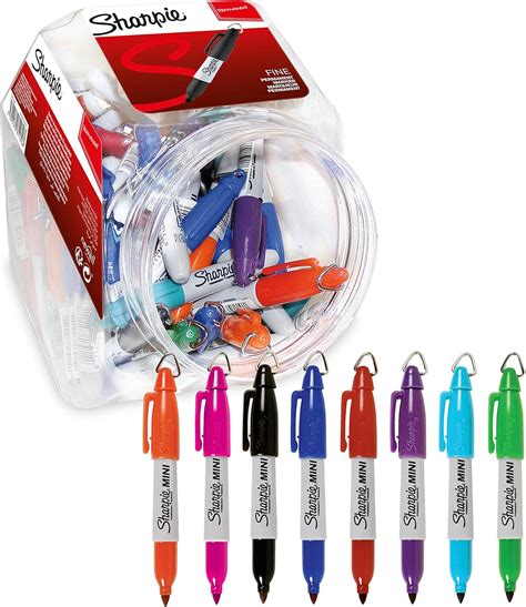 Sharpie Mini Permanent Markers Fine Point Pocket Sized With Key