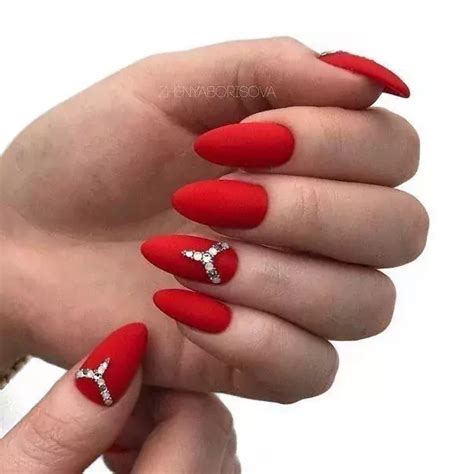 21 Stunning Red Acrylic Almond Nail Designs To Elevate Your Style