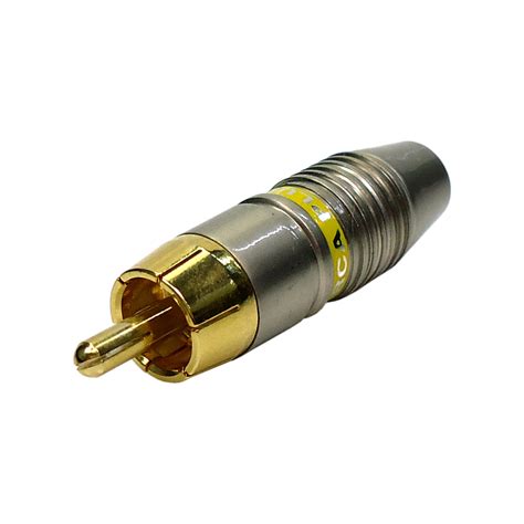 Plug Rca Macho Met Lico Gold Eletrope As