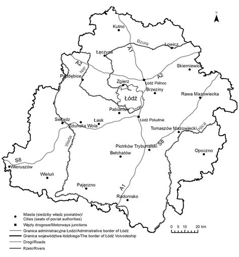 Rys Mapa Wojew Dztwa Dzkiego Na Podstawie Danych Codgik