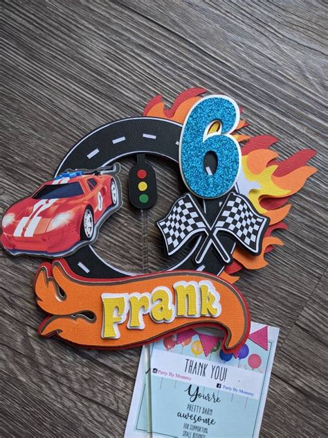 Hot Wheels Theme Inspired Cake Topper Personalized Etsy