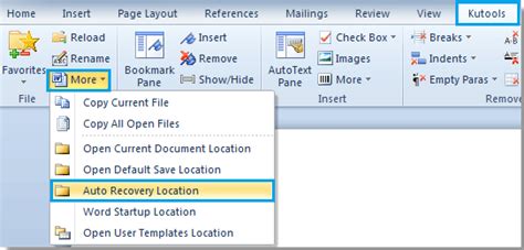 How To Open Auto Recover File Location To Recover The Lost Word Document