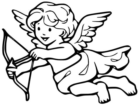 Coloriage Dessin de Cupidon télécharger et imprimer gratuit sur