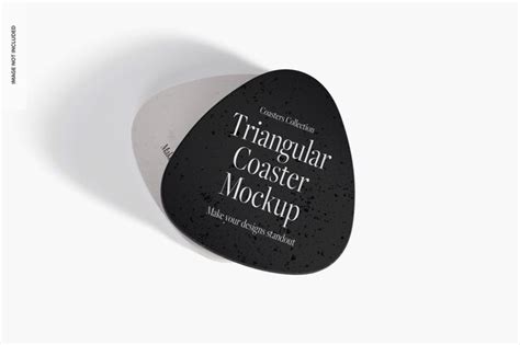 Premium PSD Triangular Coasters Mockup Top View