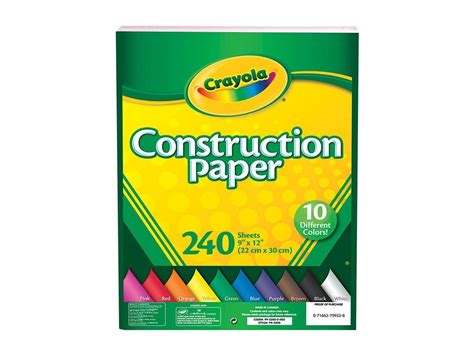 Crayola Construction Paper Pad 9 X12 240 Sheets Pkg