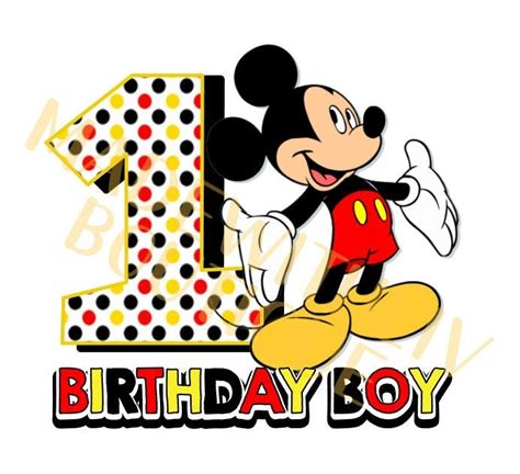 Mickey Mouse Happy 1st Birthday