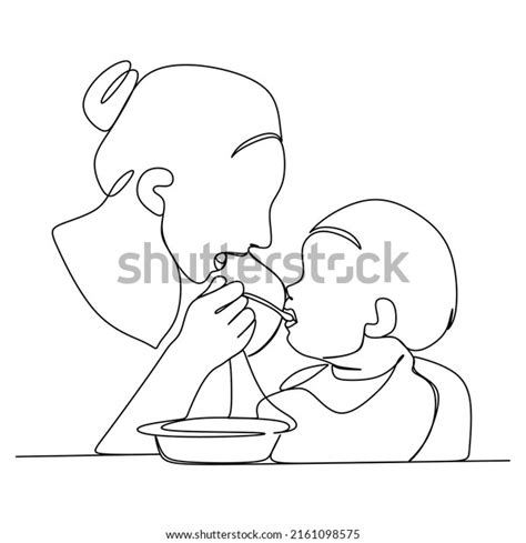 Mother And Son Line Art Food Images Stock Photos Vectors