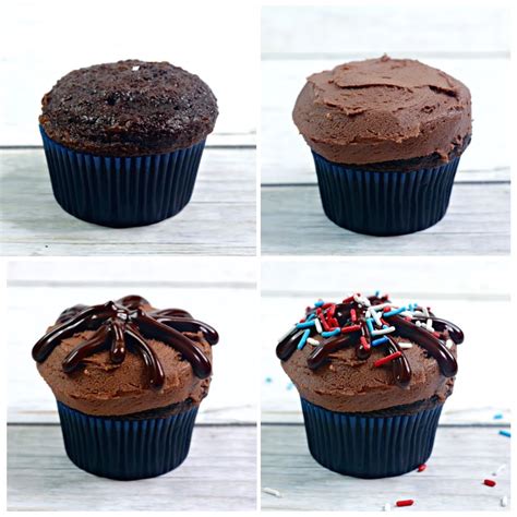 Patriotic Brownie Cupcakes