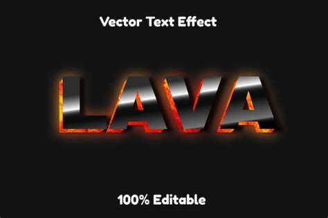 Effet De Texte Vectoriel Lave Modifiable Vecteur Premium