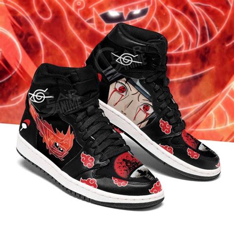 Naruto Itachi Uchiha Susanoo Sharingan Eyes Air Jordan 1 High Sneakers